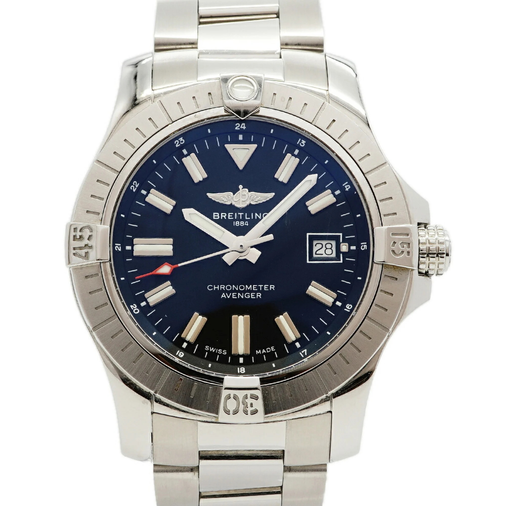 Breitling Avenger Automatic 43 A17318 Black Dial Mens Watch